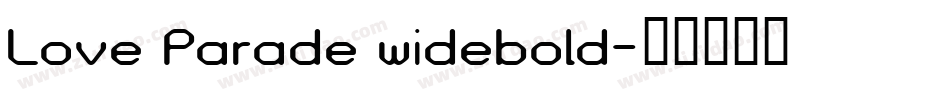 Love Parade widebold字体转换